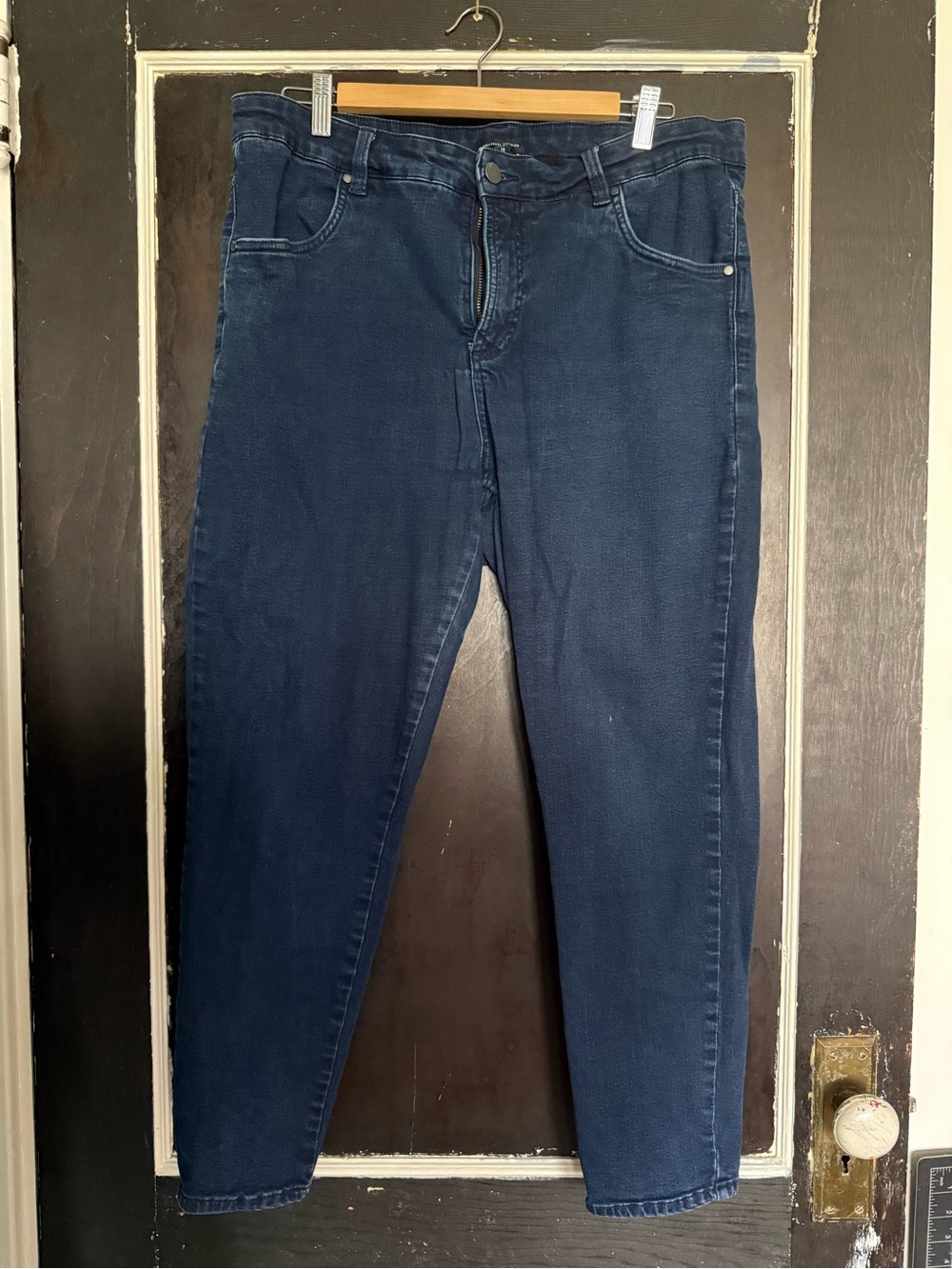 Universal Standard size 16 Cropped Skinny Jeans 25” inseam stretch denim navy